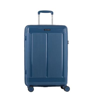 Imagem de Mala de Viagem Grande Indestrutível em Polipropileno, Cadeado Fixo Flat com Segredo, Rodas 360° Silenciosas – Pulse (Azul Petróleo, Grande)
