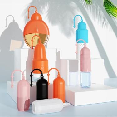 Imagem de Conjunto de 16 unidades de silicone para garrafa com gancho para acessórios de viagem, capa de garrafa de viagem e protetor para recipiente de higiene pessoal