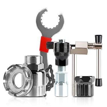 Imagem de Kits de ferramentas para reparo de bicicletas Bicicletas Correntes Cortador Suporte Removedor de volante Chave de bicicleta