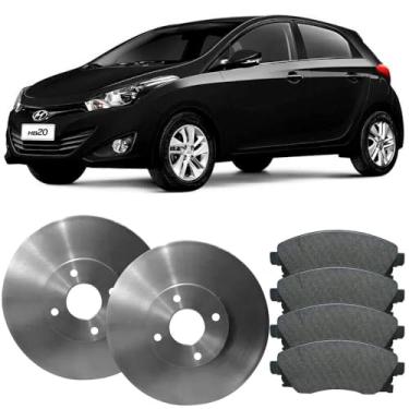 Imagem de Kit Pastilha Disco Freio Hb20 Hb20s 1.0 2012 A 2018 Diant