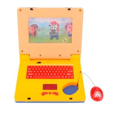 Imagem de Genérico Laptop Infantil Educativo, Amarelo e Vermelho, Plástico, 14x14.8cm, Musical e Interativo, com Teclado e Mouse, para Crianças 3-12 Anos, Tela LCD, Alimentação Elétrica