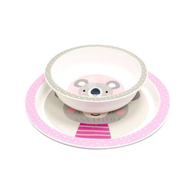 Imagem de Conjunto De Prato E Tigela Com Ventosa Coala Para Refeições Divertidas Infantil