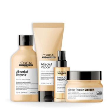 Imagem de Loreal Abs Repair Gold Sh 300ml + Cond 200ml + Masc Light 250ml + Oleo