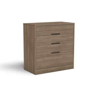 Imagem de Cômoda Solteiro S824 C/ 4 Gavetas Nogueira - Kappesberg