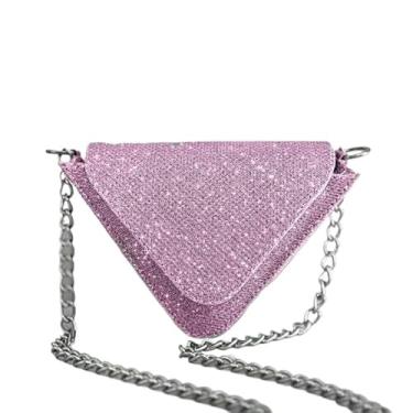 Imagem de Mini Bag de Glitter Bolsa Feminina Transversal(Glitter rosa)
