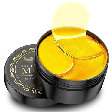 Imagem de Adesivos para os olhos – 30 pares – Máscara dourada 24K – tratamentos para olhos inchados e olheiras, reduzem as bolsas sob os olhos e rugas suaves, almofadas para cuidados com a pele