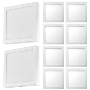 Imagem de Kit 10 Painel De Led Quadrado Sobrepor 12W Bivolt Taschibra