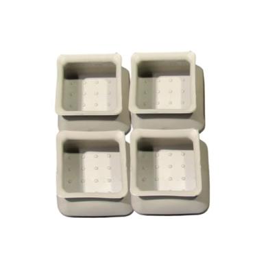 Imagem de Protetor Pe de Cadeira, Kit 16 Protetor de Silicone Engrossado para Pés de Cadeira e Mesa Quadrado, 4×3.5×3cm(Marrom)