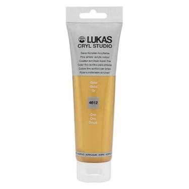 Imagem de Lukas Cryl Studio Artist Acrylics - Qualidade Profissional, Tintas de Secagem Rápida - Metálico Ouro 125 ml Tubo