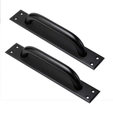 Imagem de 2 maçanetas deslizantes, puxadores de porta de puxar de liga de alumínio para porta corta-fogo puxador de porta de banheiro para portas de casa, portas de madeira, portas de varanda, ferragens de