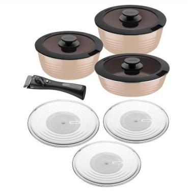 Imagem de Jogo de Panelas Multiuso Tramontina Itria em Alumínio com Revestimento