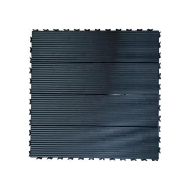 Imagem de Deck Modular Plástico Tipo Madeira 30cm Preto Piso de Encaixe para Jardim Varanda e Piscina (10)