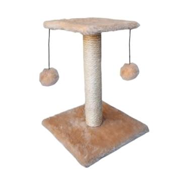 Imagem de Arranhador Para Gatos Poste Sisal Com Brinquedo Para Gato (BEJE.)