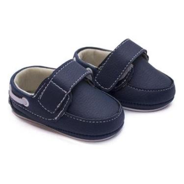 Imagem de Sapato Mocassim Infantil Bebê Tiras Aderentes Conforto-Masculino