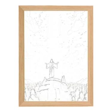 Imagem de Generic Luminária de Jesus, Pintura Inspiradora de Arte Cristã, Luminária, Imagem de Jesus em 4D para Escritório, Style B, Tamanho real