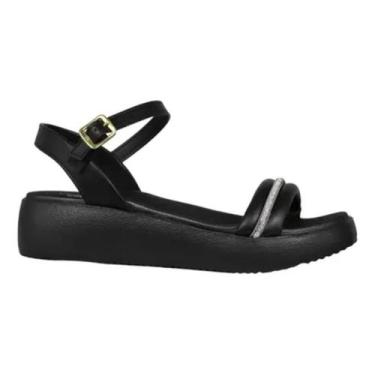 Imagem de Sandália Modare Feminina Ultraconfort Papete Brilho 7189.112, Preto, 3