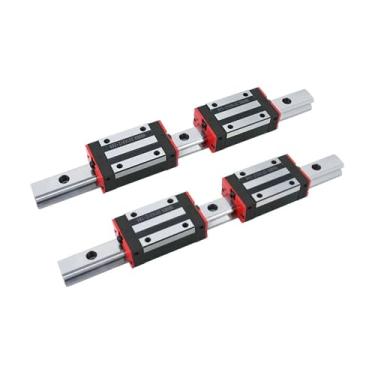 Imagem de S25HH0 HGR30 Trilho de guia linear de carga pesada de 30 mm com bloco de transporte deslizante HGH30CA HGW30CC para fresadora de gravadora CNC (kit HGH30CA, 2000)