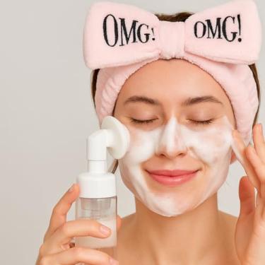 Imagem de Kit de Skincare com Frasco Pump Espumador para Limpeza Facial e Faixa para Cabelo,Cor Sortida 2 Peças