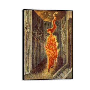 Imagem de Remedios Varo Pintura em tela The Call Poster Remedios Varo Decoração de casa Surrealismo Imagem de arte de parede para sala de estar quarto banheiro decoração de parede 100 x 70 cm (83.8x71.1 cm