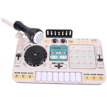 Imagem de Luocute Mixer de DJ Infantil, 12 Botões MIDI, Teclado de 8 Teclas, Piano, Gravação Com Microfone de Luzes LED, para Maiores de 3 Anos, Meninos e Meninas, Instrumentos Musicais (Branca)