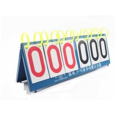 Imagem de Placar Triplo Até 999 Pontos Marcador Manual Contador De pontos De Mes