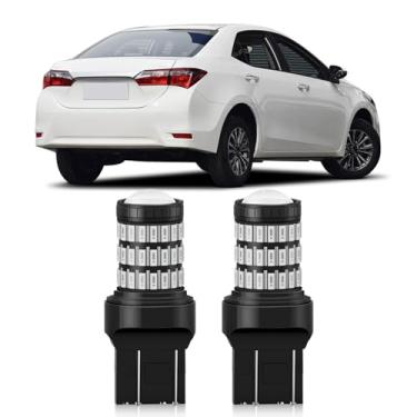 Imagem de MEALAM Lâmpadas LED vermelhas brilhantes T20 7443 7444 7440 compatíveis com 2009 2010 2011 2012 2013 2014 2015 2016 2017 2018 2019 Toyota Corolla Luzes traseiras de freio, pacote com 2