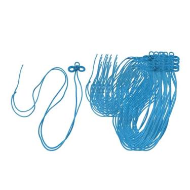 Imagem de Esquirla Conjunto de 20 amuletos japoneses decorativos com nó, enfeites para pendurar, cordões, sachês, ideais para mochilas, viagens, tetos e portas, Azul