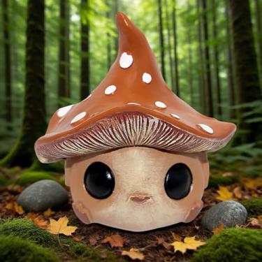 Imagem de RE:BLEU Estátua de cogumelo, decoração de jardim, decoração de casa peculiar, enfeite de quintal de cogumelo fofo para mesa de casa, pátio, quintal, gramado, jardim de fadas, dia das mães, presentes