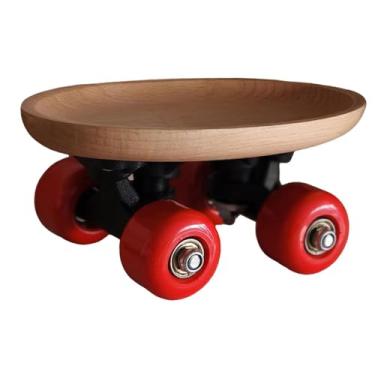 Imagem de Baoblaze Bandeja de armazenamento de mesa com rodinhas, organizador de armazenamento com rodinhas decorativo, compacto, premium, prático e versátil.