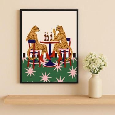 Imagem de Quadro Encontro Das Amigas No Bar 33X24Cm Mold Branca - Quadros On-Lin