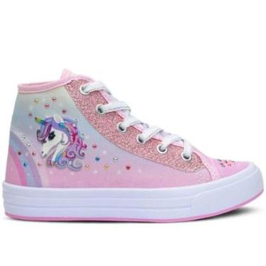 Imagem de Tênis Infantil Cano Alto Nº 23 Ao 34 Botinha Unicórnio 11.81-Feminino