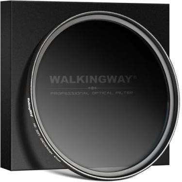 Imagem de Walking Way Filtro variável GND16 de 52 mm com 4 paradas, lentes de câmera graduadas, filtros de densidade neutra graduada, revestimento multicamadas, ultrafino, HD, à prova d'água, resistente a