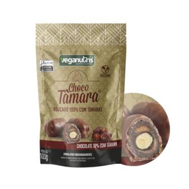 Imagem de BOMBOM VEGANO DE CHOCOLATE 70% ADOÇADO COM TÂMARA CHOCOTÂMARA VEGANUTRIS 100G