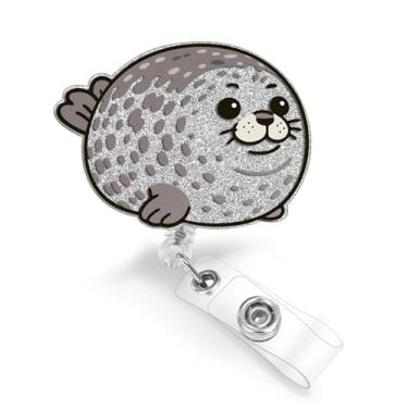 Imagem de JoySolar Carretel de crachá de enfermeira - Suporte retrátil para crachá de enfermagem com clipe de identificação 0607