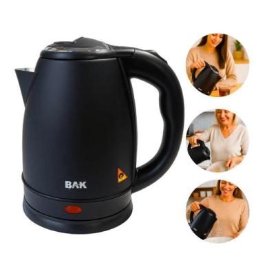 Imagem de Chaleira Eletrica de Inox 110V Preto Fosco Jarra Eletrica Base Girator