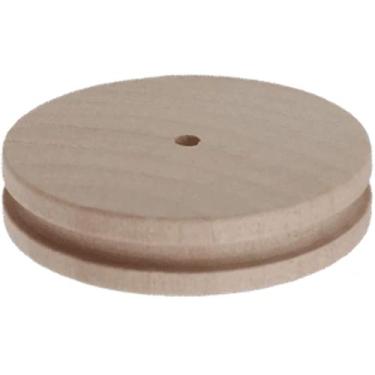 Imagem de Alisador Bordas Couro Circular Madeira Brunidor Artesanato - Evolvere