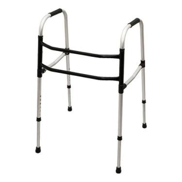 Imagem de Andador 2 BARRAS Adulto Idoso Dobrável Fixo Suporta 100kg - Agility Sh