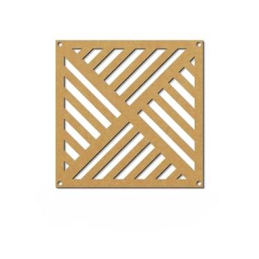 Imagem de Placas Vazadas Decorativas Cobogó MDF 3mm - Ambiente Único Elegante placas decorativas para divisória para Casa e Escritório(002,Kit 18 pçs-26cm x 26cm)