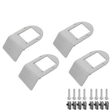 Imagem de FormiPow 4 peças de suporte de luz de melancia, suportes angulares estilo braçadeira de aço inoxidável, suportes de montagem de luz de melancia para caminhão RV luzes brilhantes na parte inferior da