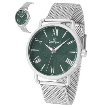 Imagem de Relógio Champion Masculino Ref: Ch30251g Casual Mesh Prateado