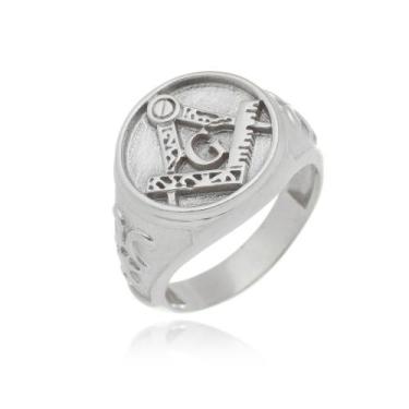 Imagem de Anel Maçonaria Prata 925 Kl, 21
