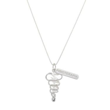 Imagem de Corrente Veneziana Com Pingente Fisioterapia Prata 925 Kl