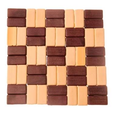 Imagem de Descanso de Panela Estilo Xadrez em Bambu