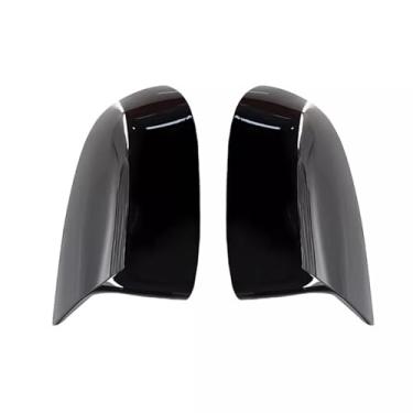 Imagem de Tampa do espelho retrovisor de porta compatível com BMW X3 G01 X4 G02 X5 G05 X6 G06 X7 G07 2017 2018 2019 2020 2021 2022 2023, substituição de acabamento de capas de espelho lateral (preto brilhante)