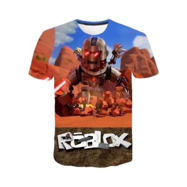 Imagem de Camiseta 3D Impressa Roblox Para Meninos, Manga Curta, Casual, Estilo 
