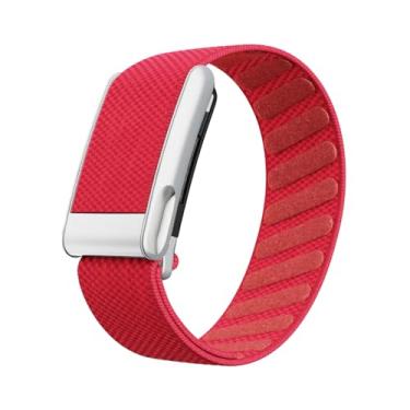 Imagem de Fitcent Pulseira SuperKnit ajustável compatível com WHOOP 5.0 WHOOP MG LIFE, pulseiras SuperKnit com formato de U de aço inoxidável para ECG WHOOP LIFE (vermelho, MG LIFE)