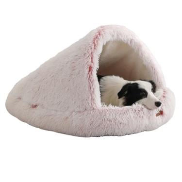 Imagem de Cama tranquilizante para cães echada, cama para gatos, cama grande, capa removível e lavável(Gradient pink,49")