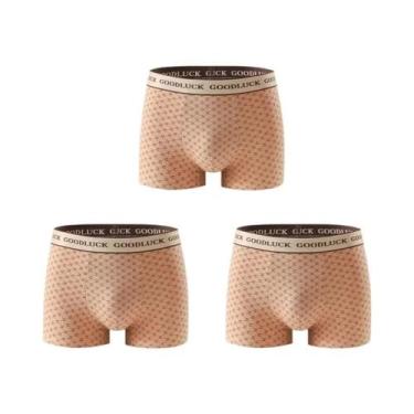 Imagem de Cuecas Masculinas De Tamanho Grande 3PCS Boxer Fashion Roupas Íntimas 