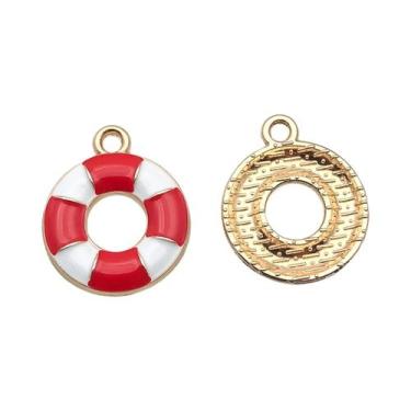 Imagem de Pingentes De Âncora Náutica, Barco À Vela E Boia Salva-Vidas, 10 Peças