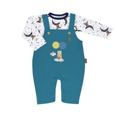 Imagem de Conjunto Body Manga Longa e Jardineira Longa, diversas estampas - 2 Pe